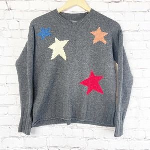 MADEWELL Gray Star Merino Wool Crewneck Sweater